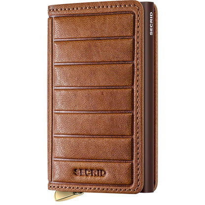 SECRID Premium Slimwallet Emboss Lines +-Accessories - Wallets-Cognac-Appalachian Outfitters