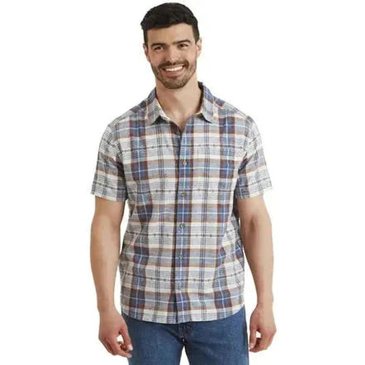 Sherpa Adventure Gear Men's Jampa Plaid Short Sleeve Shirt-Men's - Clothing - Tops-Appalachian Outfitters