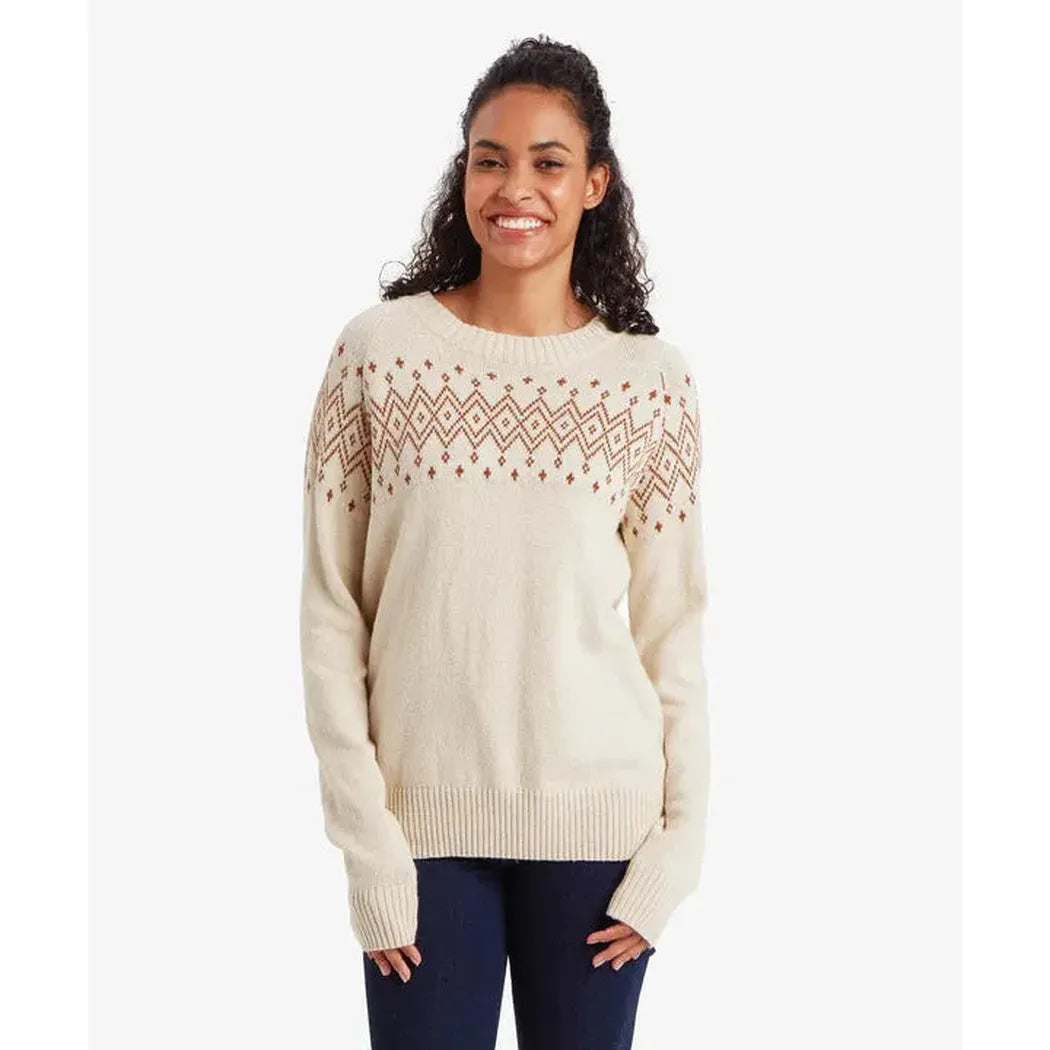 Sherpa Adventure Gear Samples - Women's Yeshe Crew Neck Sweater-Women's - Clothing - Tops-Ecru-S-Appalachian Outfitters