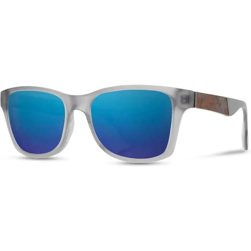 Shwood Canby ACTV-Accessories - Eyewear - Sunglasses-Matte Smoke // Elm Burl-Blue Flash Polarized-Appalachian Outfitters