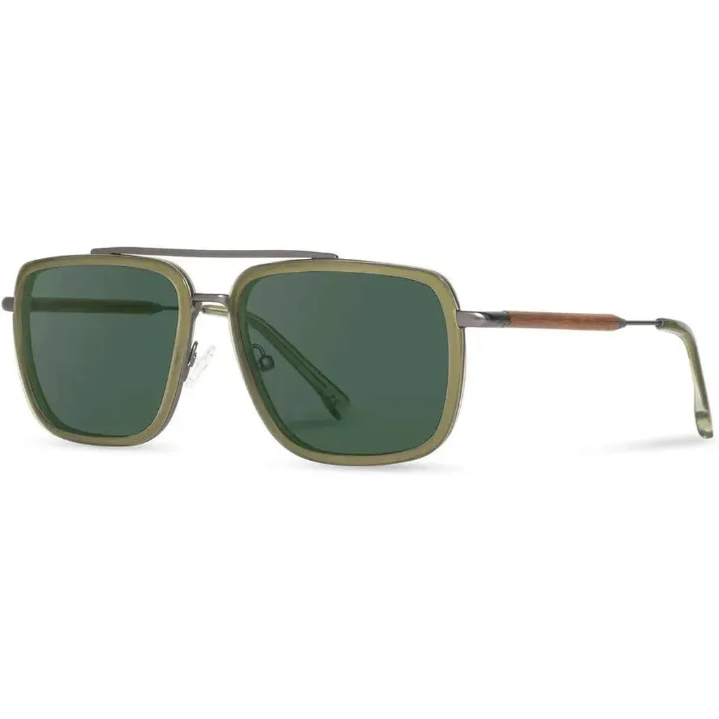 Shwood Grant-Accessories - Eyewear - Sunglasses-Pine & Gun Metal // Walnut-G15 Polarized-Appalachian Outfitters