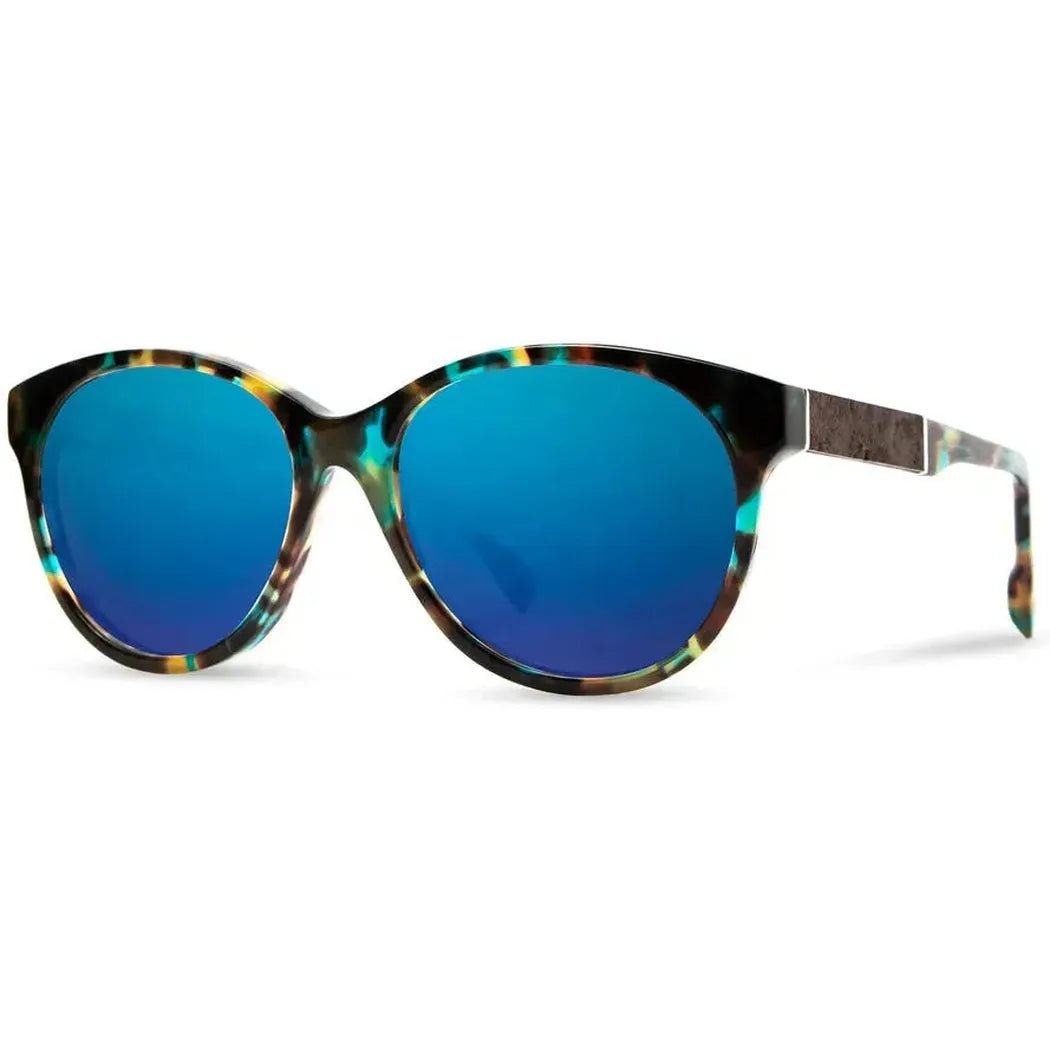 Shwood Madison-Accessories - Eyewear - Sunglasses-Blue Coral // Elm Burl-Blue Flash Polarized-Appalachian Outfitters