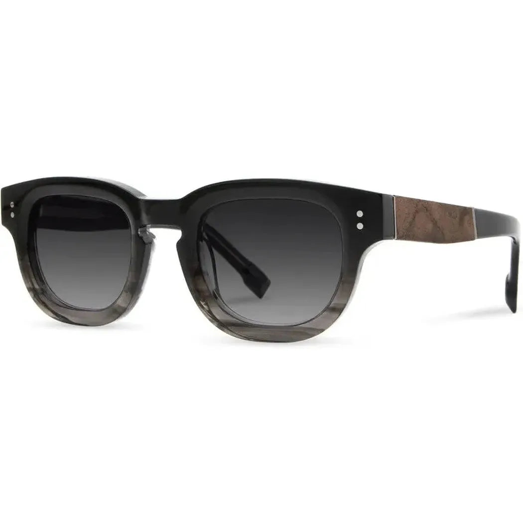 Shwood McKay-Accessories - Eyewear - Sunglasses-Black Agate // Elm Burl-Grey Fade Polarized-Appalachian Outfitters