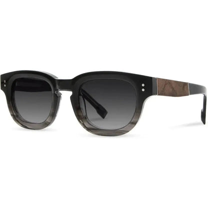 Shwood McKay-Accessories - Eyewear - Sunglasses-Black Agate // Elm Burl-Grey Fade Polarized-Appalachian Outfitters