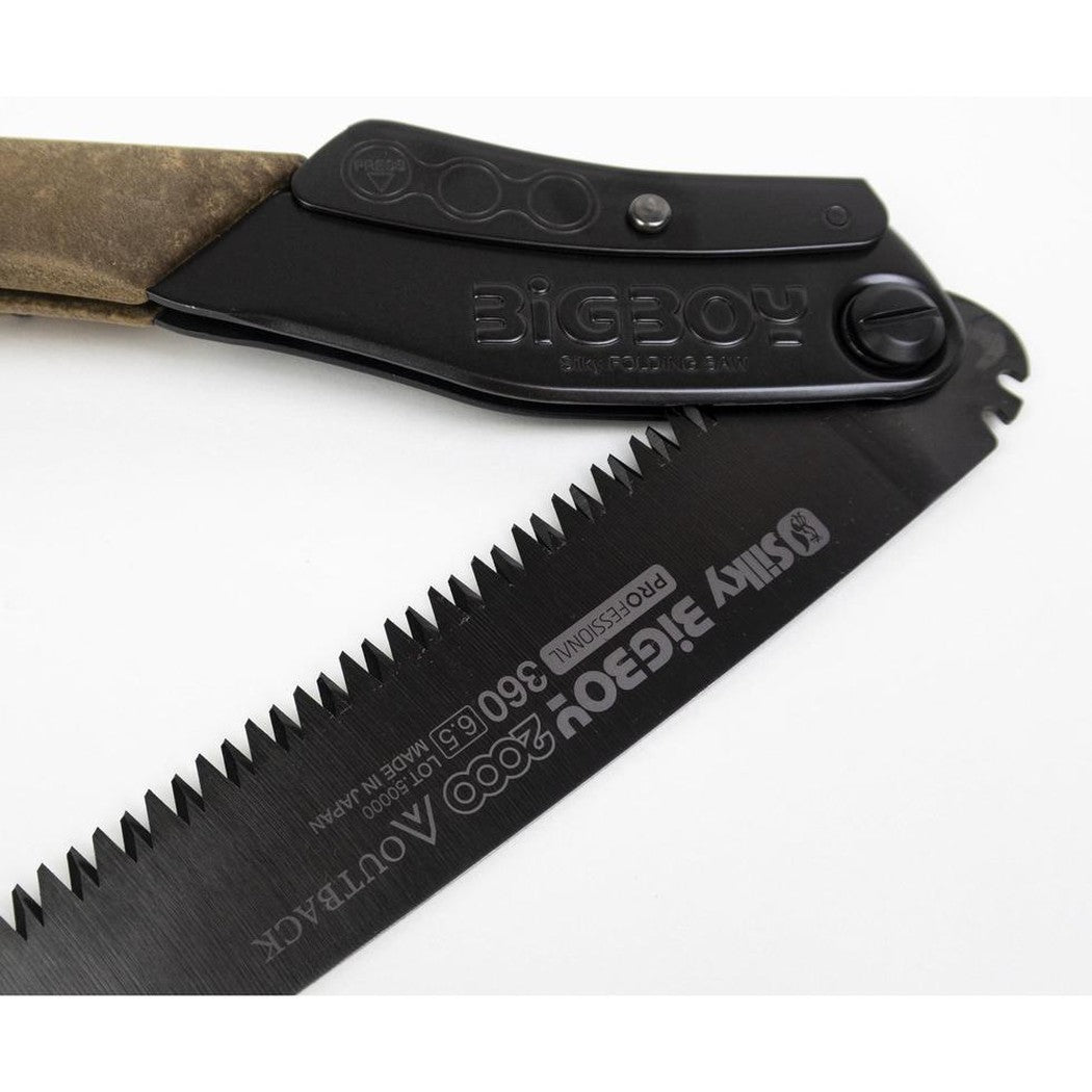 A close-up of the Silky BIGBOY Professional 2000 saw blade and handle against a white background.