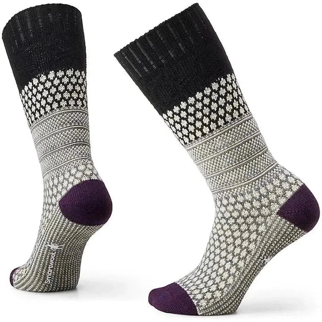 Smartwool Everyday Popcorn Cable Crew Socks-Accessories - Socks - Unisex-Black-S-Appalachian Outfitters