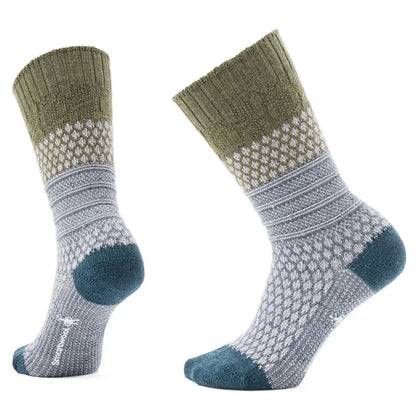 Smartwool Everyday Popcorn Cable Crew Socks-Accessories - Socks - Unisex-Frosty Green-S-Appalachian Outfitters