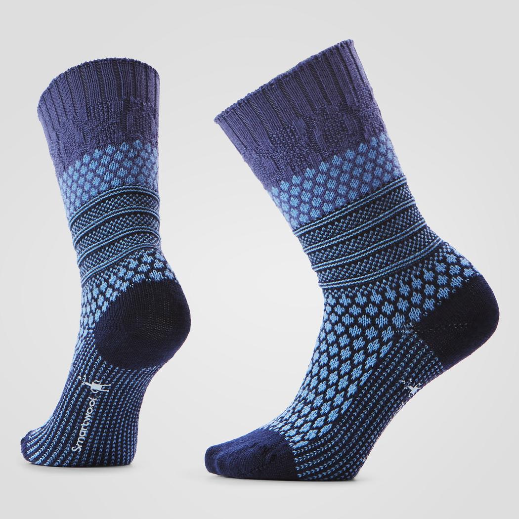 Smartwool Everyday Popcorn Cable Crew Socks-Accessories - Socks - Unisex-Deep Navy-S-Appalachian Outfitters