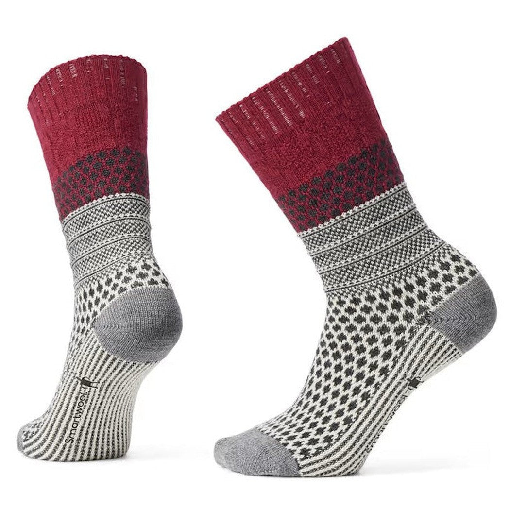 Smartwool Everyday Popcorn Cable Crew Socks-Accessories - Socks - Unisex-Tibetan Red-S-Appalachian Outfitters
