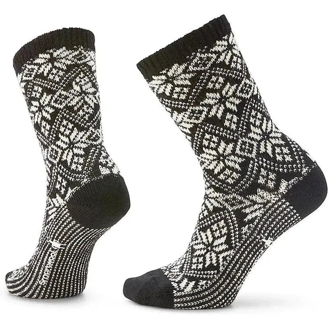 Smartwool Everyday Traditional Snowflake Crew Socks-Accessories - Socks - Unisex-Black-S-Appalachian Outfitters