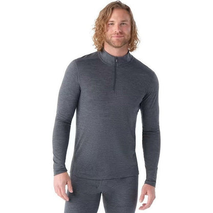 Smartwool Men's Classic All-Season Merino Base Layer 1/4 Zip-Men's - Clothing - Baselayer-Iron Heather-M-Appalachian Outfitters