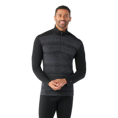 Smartwool Men's Classic Thermal Merino Base Layer 1/4 Zip-Men's - Clothing - Baselayer-Black Color Shift-M-Appalachian Outfitters