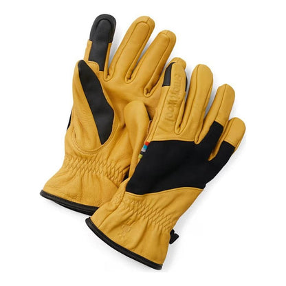 A pair of Smartwool Ridge Gloves in Black are shown from a top-down angle against a white background.