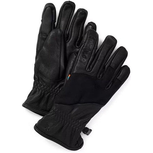 Black Smartwool Ridge Gloves shown from above on a white background.