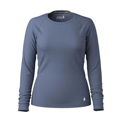 A front view of the Smartwool Women's Classic All-Season Merino Base Layer Crew in Green Tea showing the crew neck and long sleeves against a white background.