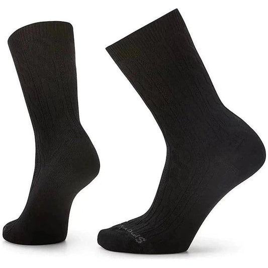 Smartwool Women's Everyday Cable Crew Socks-Accessories - Socks - Women's-Black-M-Appalachian Outfitters
