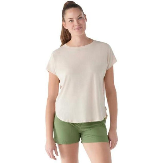 Smartwool Women's Short Sleeve Swing Top-Women's - Clothing - Tops-Almond-S-Appalachian Outfitters