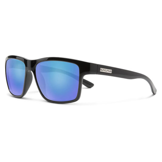 Suncloud A-Team-Accessories - Eyewear - Sunglasses-Black-Polarized Blue Mirror-Appalachian Outfitters