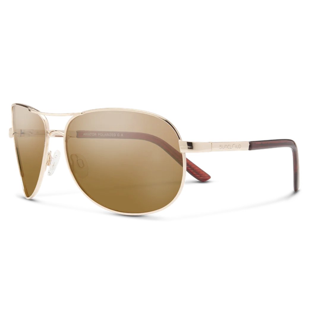 Suncloud Aviator-Accessories - Eyewear - Sunglasses-Gold-Polarized Brown-Appalachian Outfitters