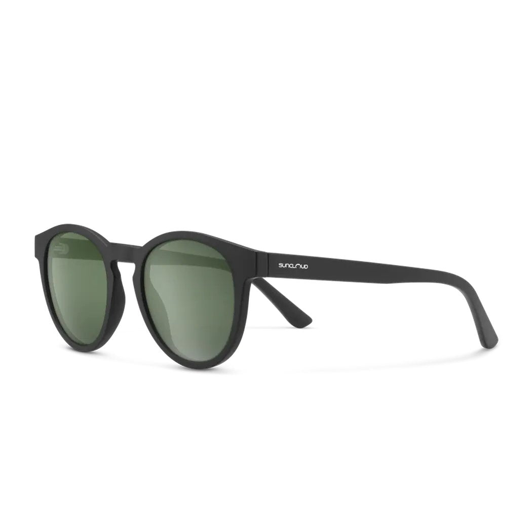 Suncloud Barnes-Accessories - Eyewear - Sunglasses-Matte Black-Polarized Gray Green-Appalachian Outfitters