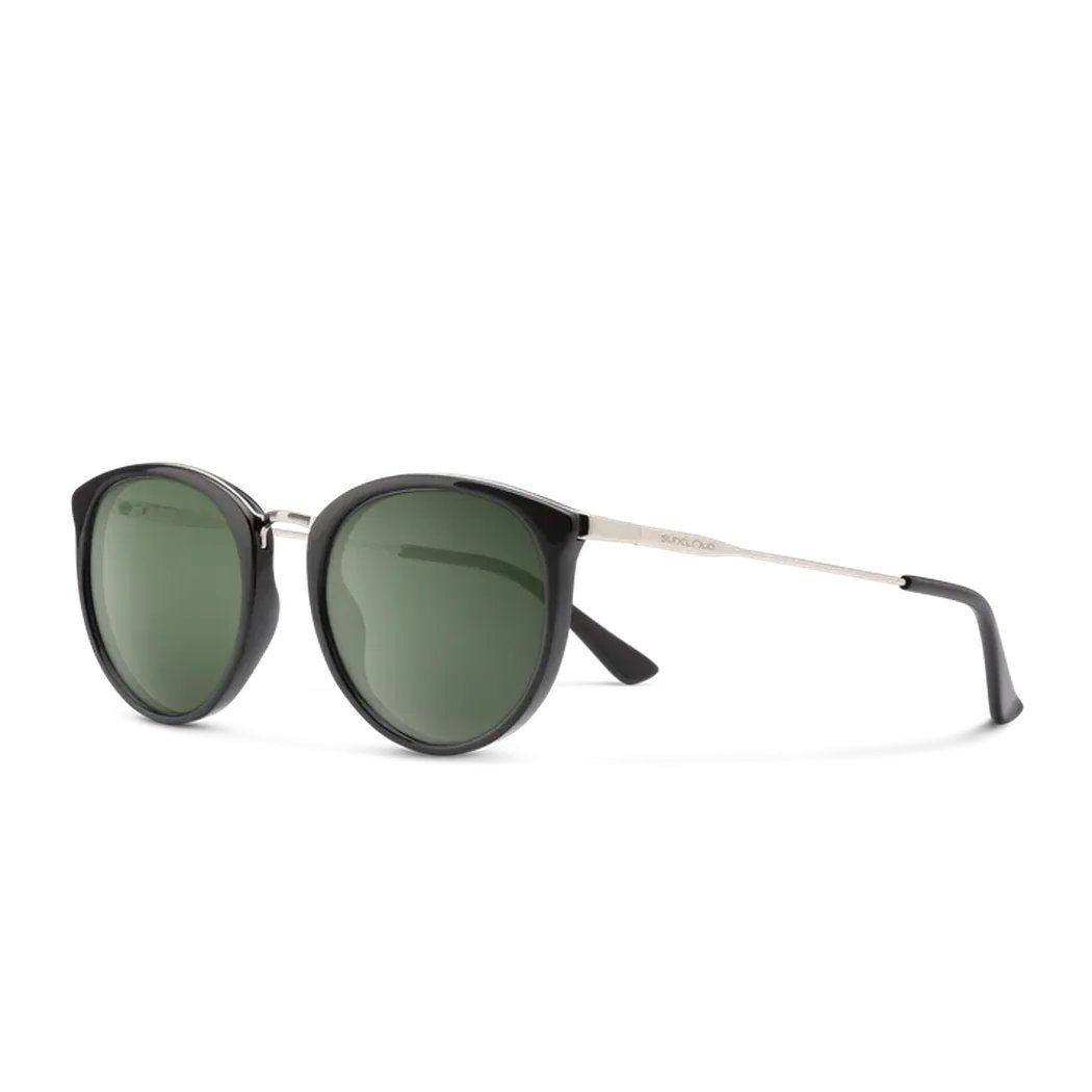 Suncloud Dana-Accessories - Eyewear - Sunglasses-Black-Polarized Gray Green-Appalachian Outfitters