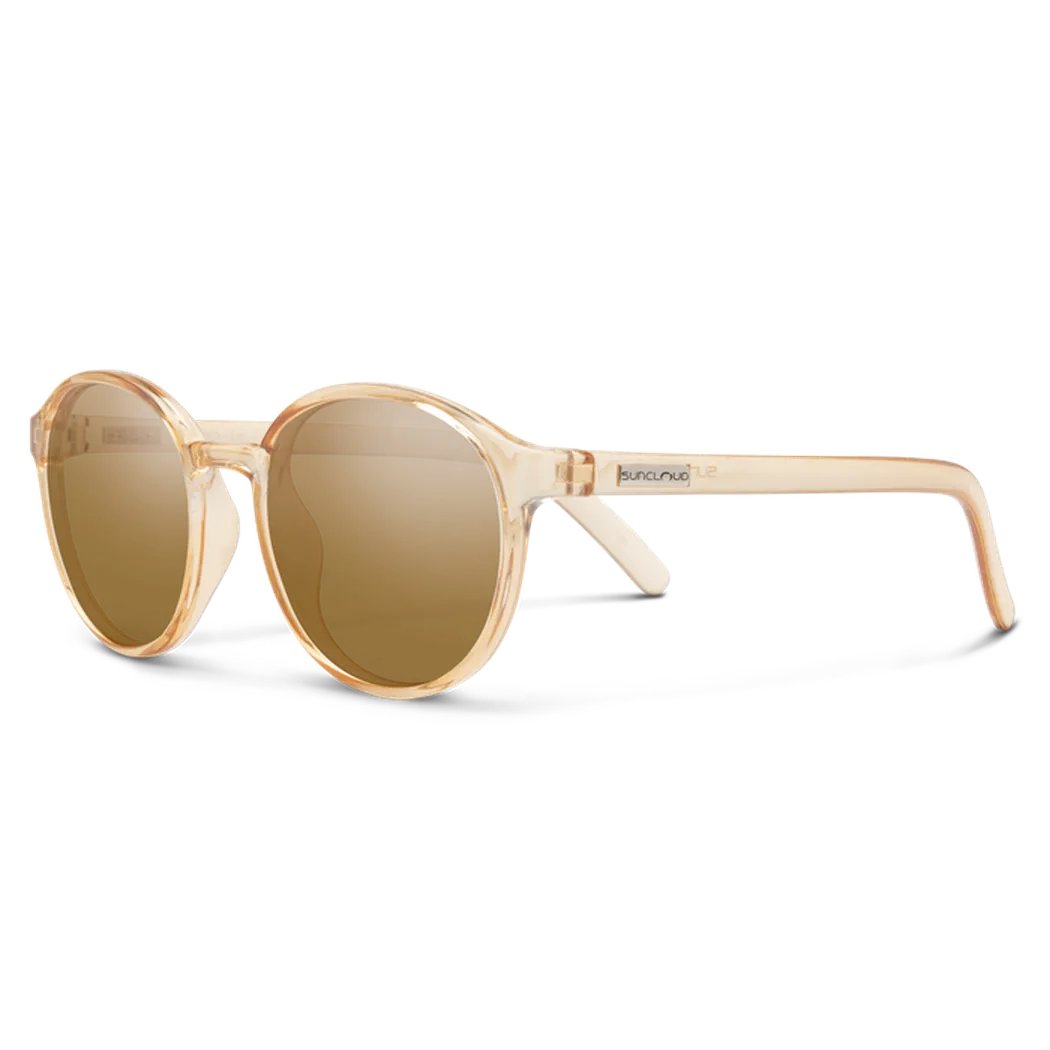Suncloud Low Key-Accessories - Eyewear - Sunglasses-Crystal Peach-Polarized Brown-Appalachian Outfitters