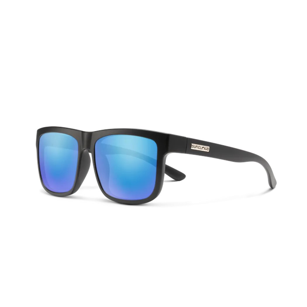 Suncloud Quiver-Accessories - Eyewear - Sunglasses-Matte Black-Polarized Blue Mirror-Appalachian Outfitters