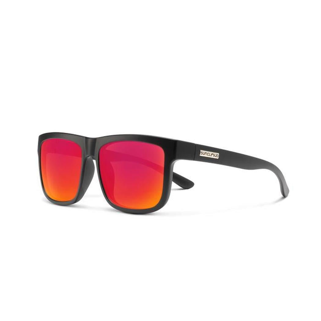 Suncloud Quiver-Accessories - Eyewear - Sunglasses-Matte Black-Polarized Red Mirror-Appalachian Outfitters