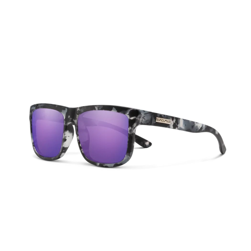 Suncloud Quiver-Accessories - Eyewear - Sunglasses-Matte Black-Polarized Purple Mirror-Appalachian Outfitters