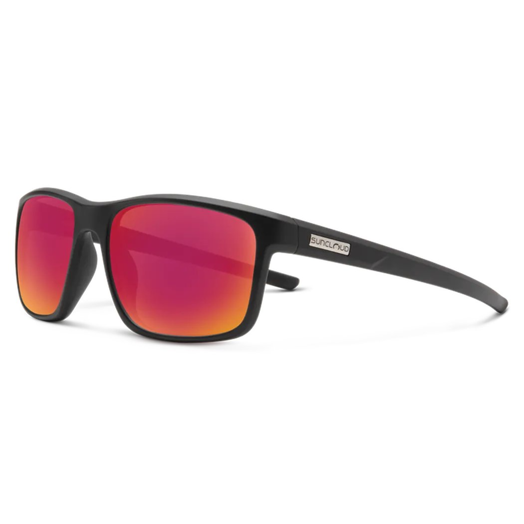 Suncloud Respek-Accessories - Eyewear - Sunglasses-Matte Black-Polarized Red Mirror-Appalachian Outfitters