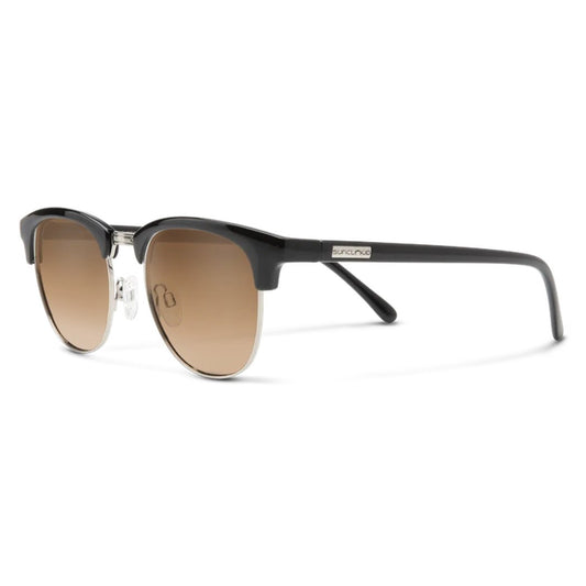 Suncloud Step Out-Accessories - Eyewear - Sunglasses-Black-Polarized Brown Gradient-Appalachian Outfitters