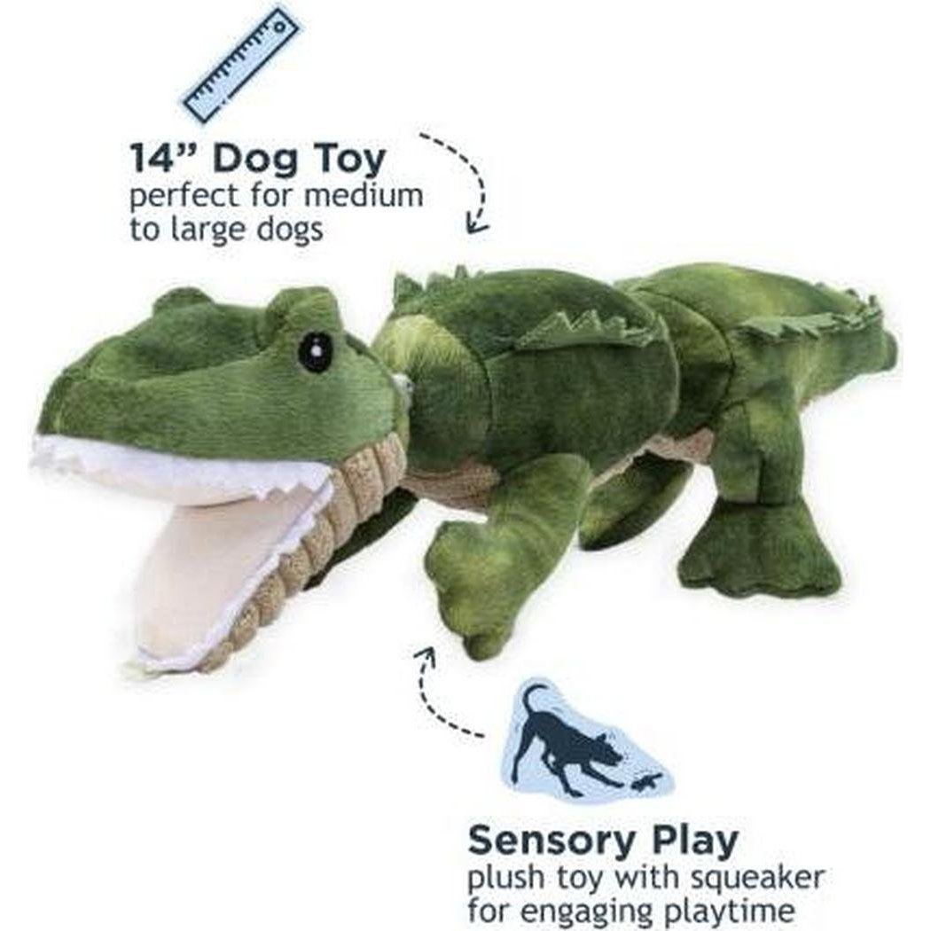 Tall Tails Gator Jointed Shake Play Dog Toy-Pets - Toys-Appalachian Outfitters