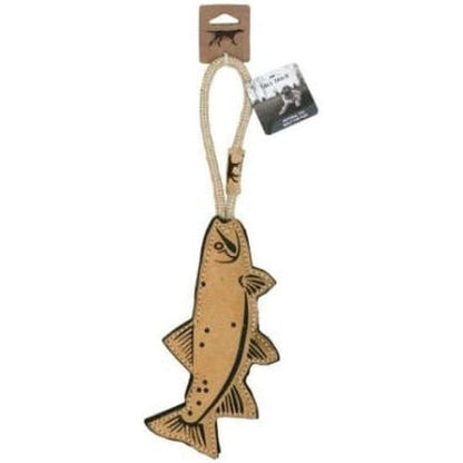 Tall Tails Natural Leather Trout Tug Toy-Pets - Toys-Appalachian Outfitters