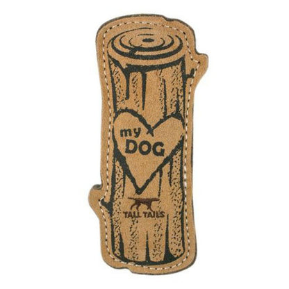 Tall Tails Natural Leather & Wool Love My Dog Log - 9"-Pets - Toys-Appalachian Outfitters