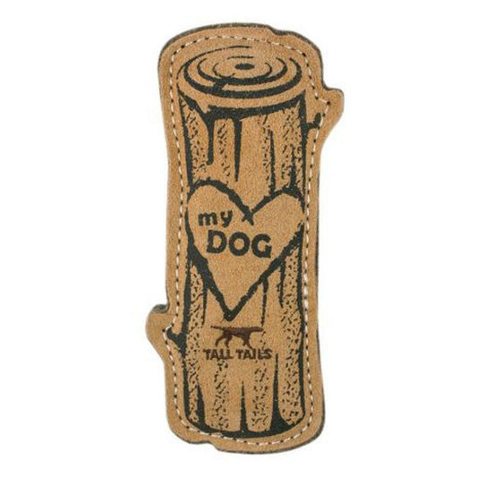 Tall Tails Natural Leather & Wool Love My Dog Log - 9"-Pets - Toys-Appalachian Outfitters