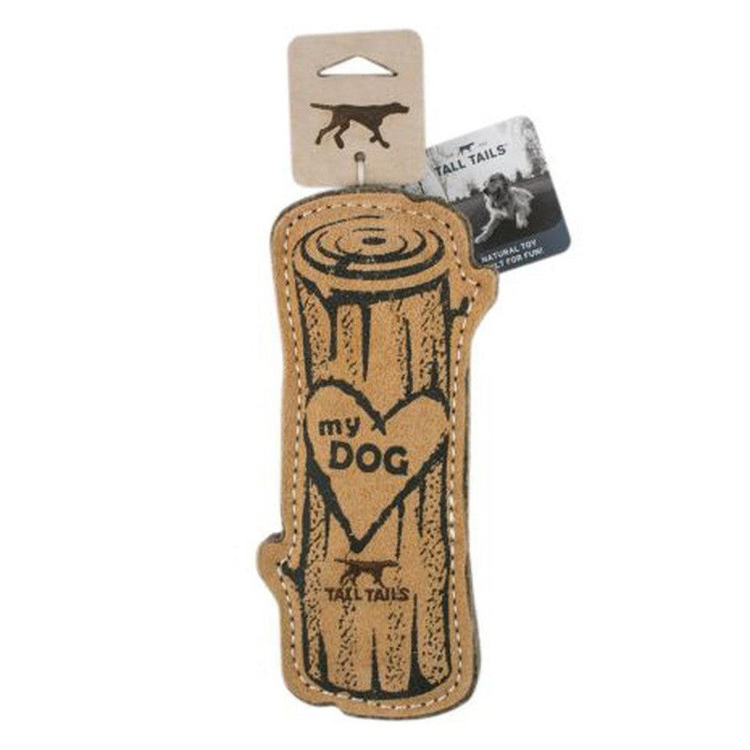 Tall Tails Natural Leather & Wool Love My Dog Log - 9"-Pets - Toys-Appalachian Outfitters