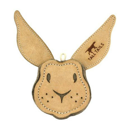 Tall Tails Natural Leather & Wool Rabbit Toy - 4"-Pets - Toys-Appalachian Outfitters