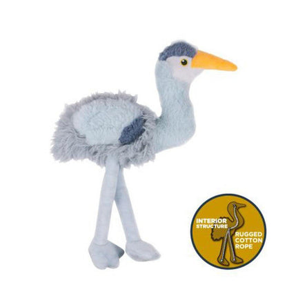 Tall Tails Plush Rope Body Heron Squeaker Toy - 16"-Pets - Toys-Appalachian Outfitters