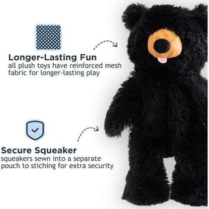 Tall Tails Stuffless Black Bear Squeaker Dog Toy-Pets - Toys-Appalachian Outfitters