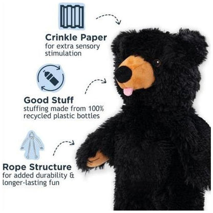 Tall Tails Stuffless Black Bear Squeaker Dog Toy-Pets - Toys-Appalachian Outfitters