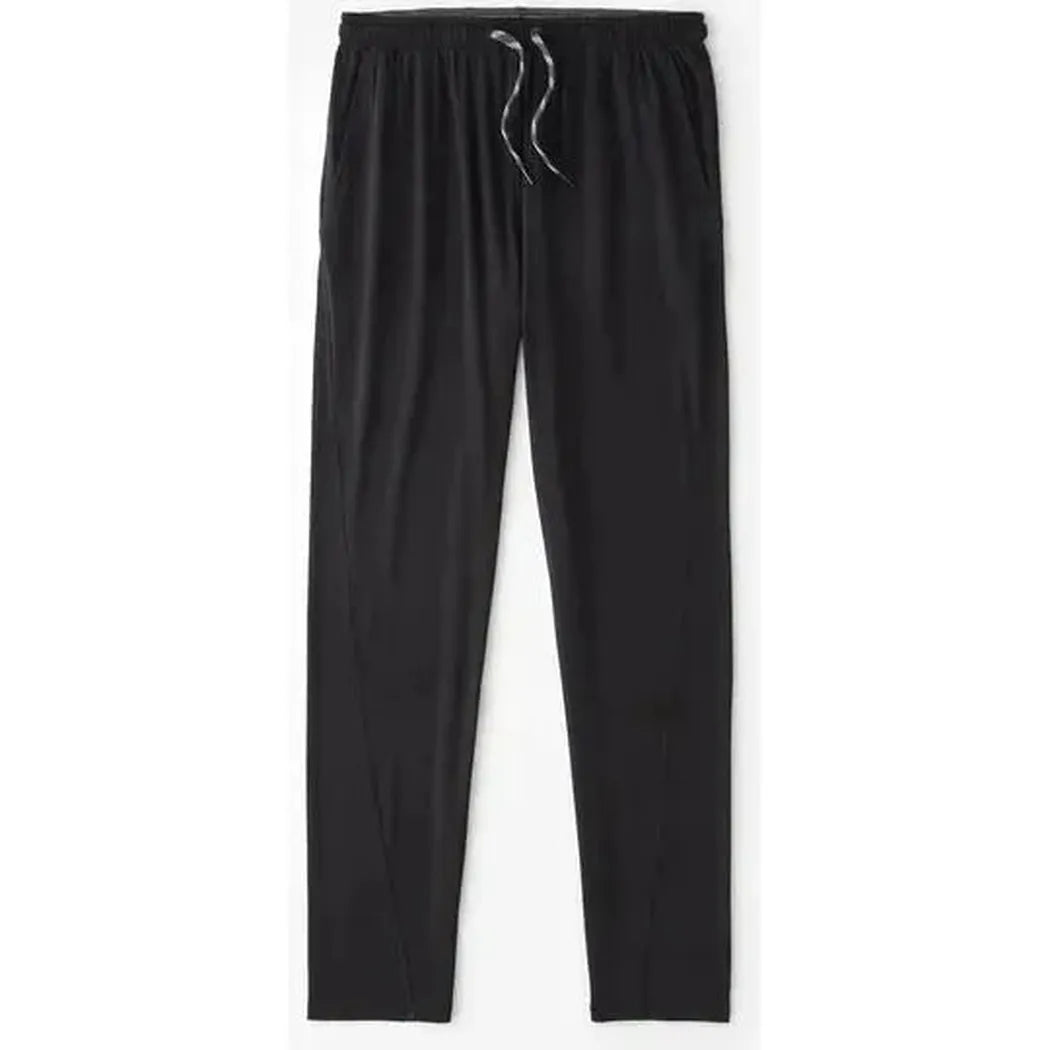 Black Tasc Men's Carrollton Classic Pant with drawstring waist, shown from front against white background.