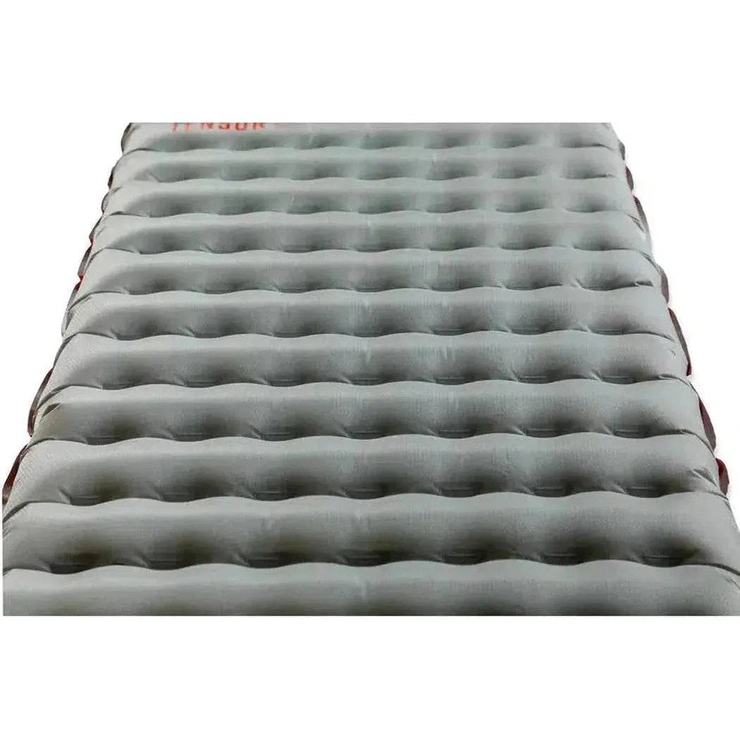 A top-down view of the Tensor All-Season Ultralight Insulated Sleeping Pad in Regular Wide, showing its quilted design against a white background.