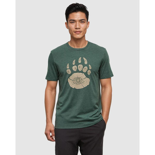 Tentree Men's Bear Claw T-Shirt-Men's - Clothing - Tops-Forest Pine Heather Birchwood-M-Appalachian Outfitters