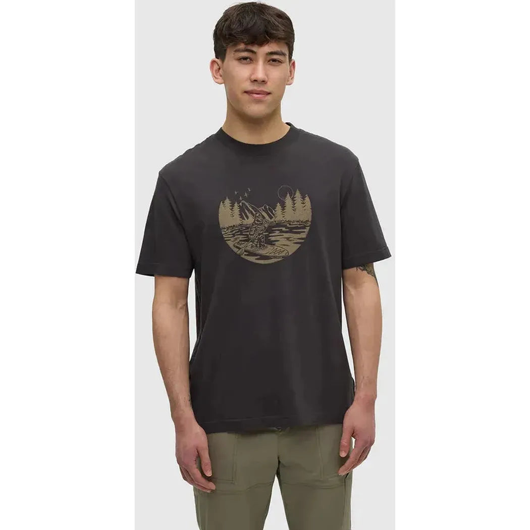 Tentree Men's Regenerative Lake Life Portal T-Shirt-Men's - Clothing - Tops-Graphite/Clay-M-Appalachian Outfitters