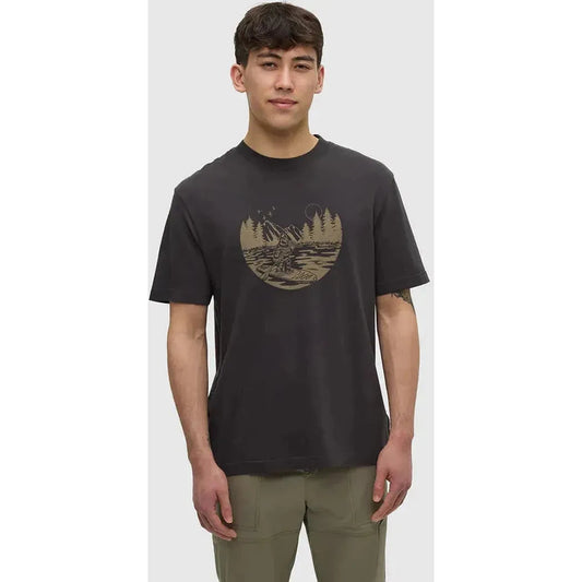 Tentree Men's Regenerative Lake Life Portal T-Shirt-Men's - Clothing - Tops-Graphite/Clay-M-Appalachian Outfitters