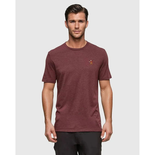 Tentree Men's Sasquatch T-Shirt-Men's - Clothing - Tops-Deep Burgundy Heather Lumberjack-M-Appalachian Outfitters