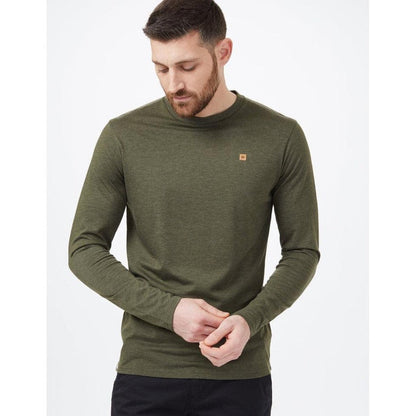 Tentree Men's TreeBlend Classic Longsleeve-Men's - Clothing - Tops-Olive Night Green Heather-M-Appalachian Outfitters