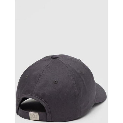 Back view of the Tentree Spring Flora Peak Hat in Graphite Light Moss showing the adjustable strap and neutral background.
