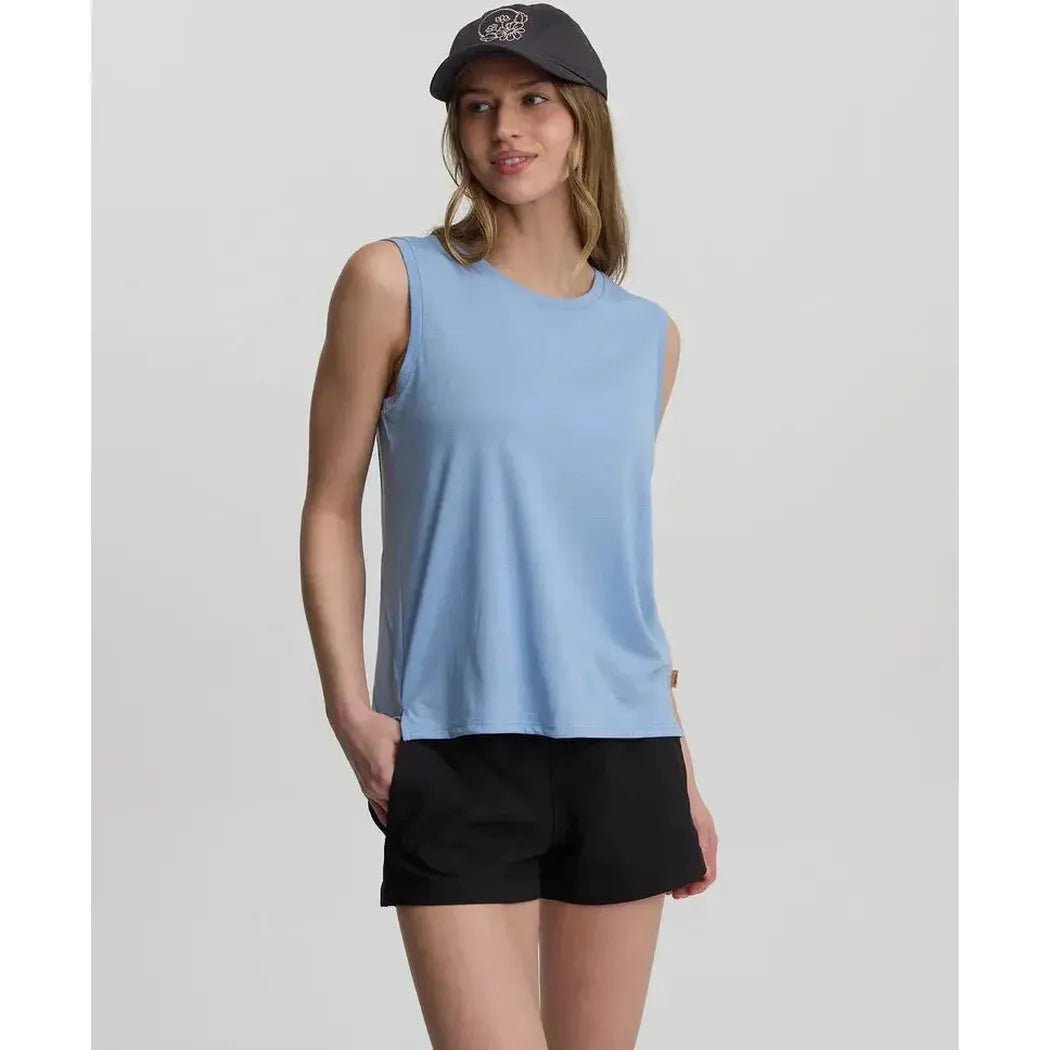 Tentree Women's Allenby Tank-Women's - Clothing - Tops-Lakeside Blue-S-Appalachian Outfitters