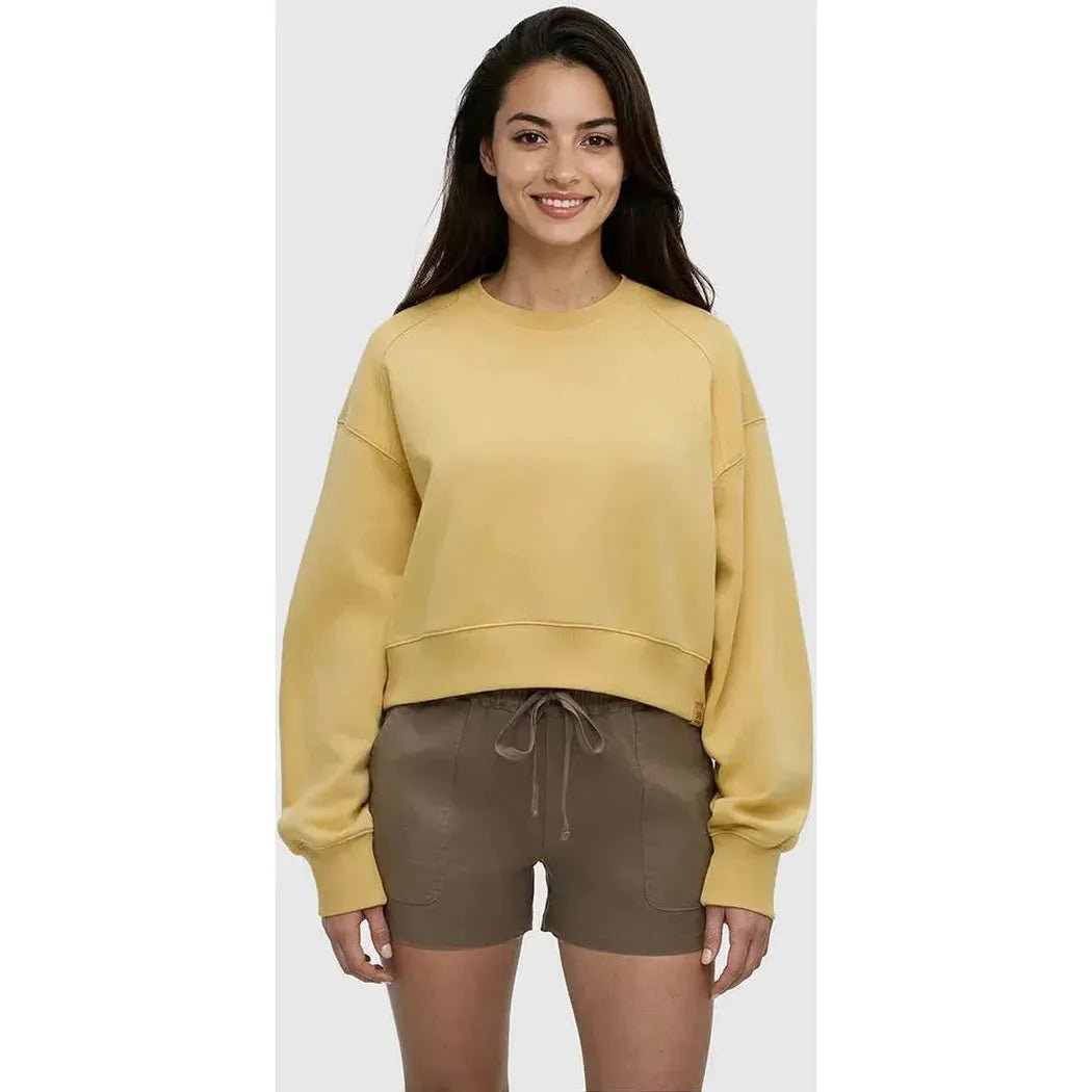 Tentree Women's Bluffs Cropped Crew-Women's - Clothing - Tops-Dusk Yellow-S-Appalachian Outfitters